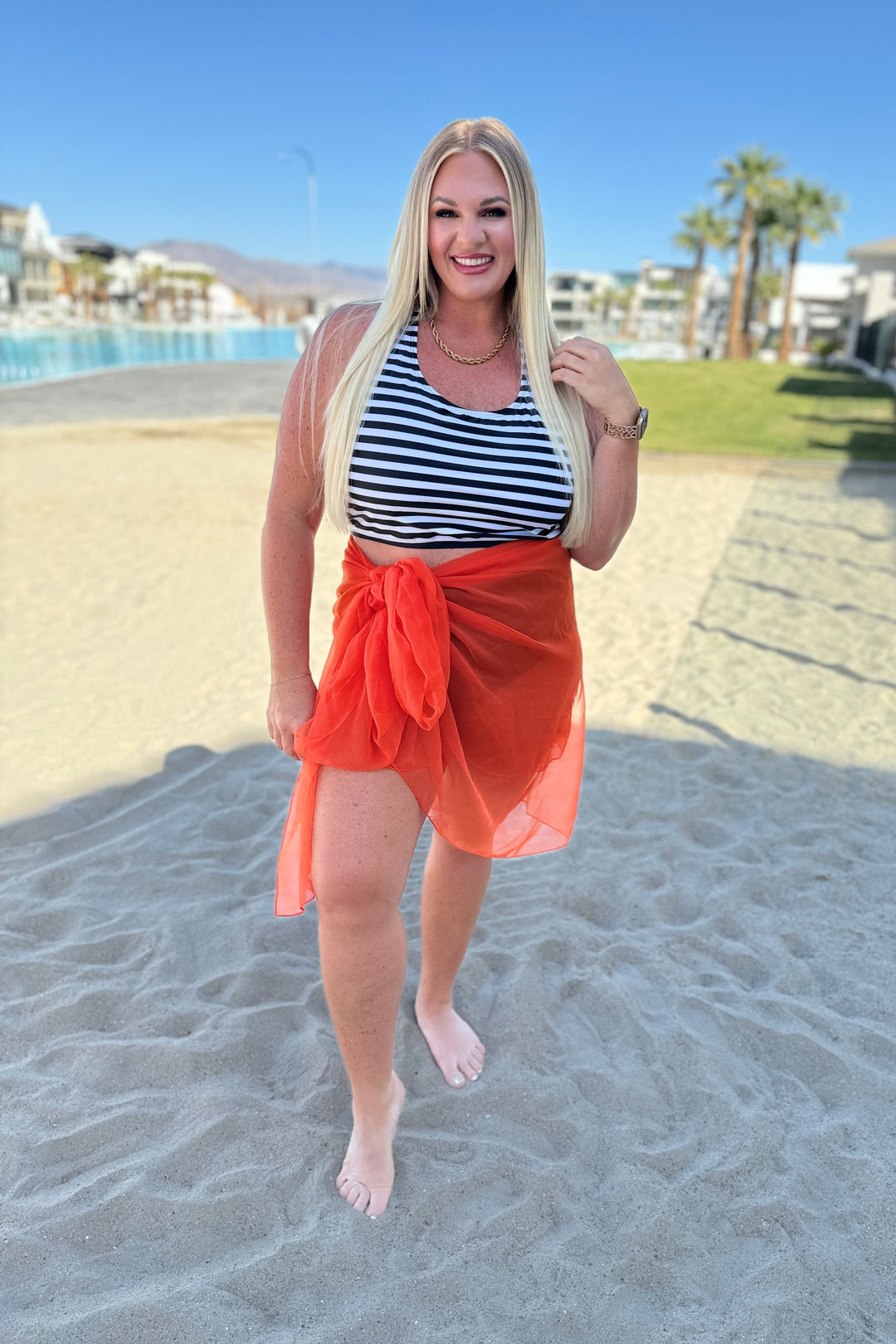 Wrapped In Summer Versatile Swim Cover in Orange-Swimwear-Ave Shops-OS-[option4]-[option5]-[option6]-[option7]-[option8]-Shop-Boutique-Clothing-for-Women-Online