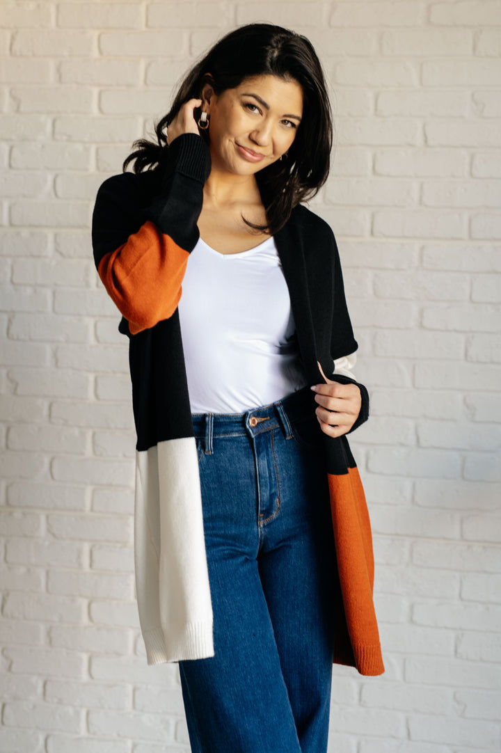 Writer's Block Color Block Open Front Cardigan-Layers-Ave Shops-[option4]-[option5]-[option6]-[option7]-[option8]-Shop-Boutique-Clothing-for-Women-Online