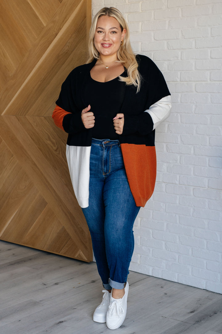 Writer's Block Color Block Open Front Cardigan-Layers-Ave Shops-[option4]-[option5]-[option6]-[option7]-[option8]-Shop-Boutique-Clothing-for-Women-Online