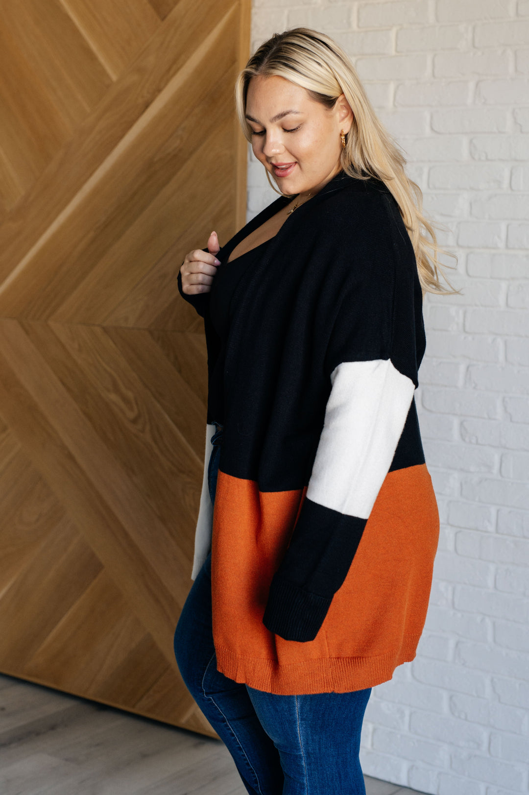 Writer's Block Color Block Open Front Cardigan-Layers-Ave Shops-[option4]-[option5]-[option6]-[option7]-[option8]-Shop-Boutique-Clothing-for-Women-Online