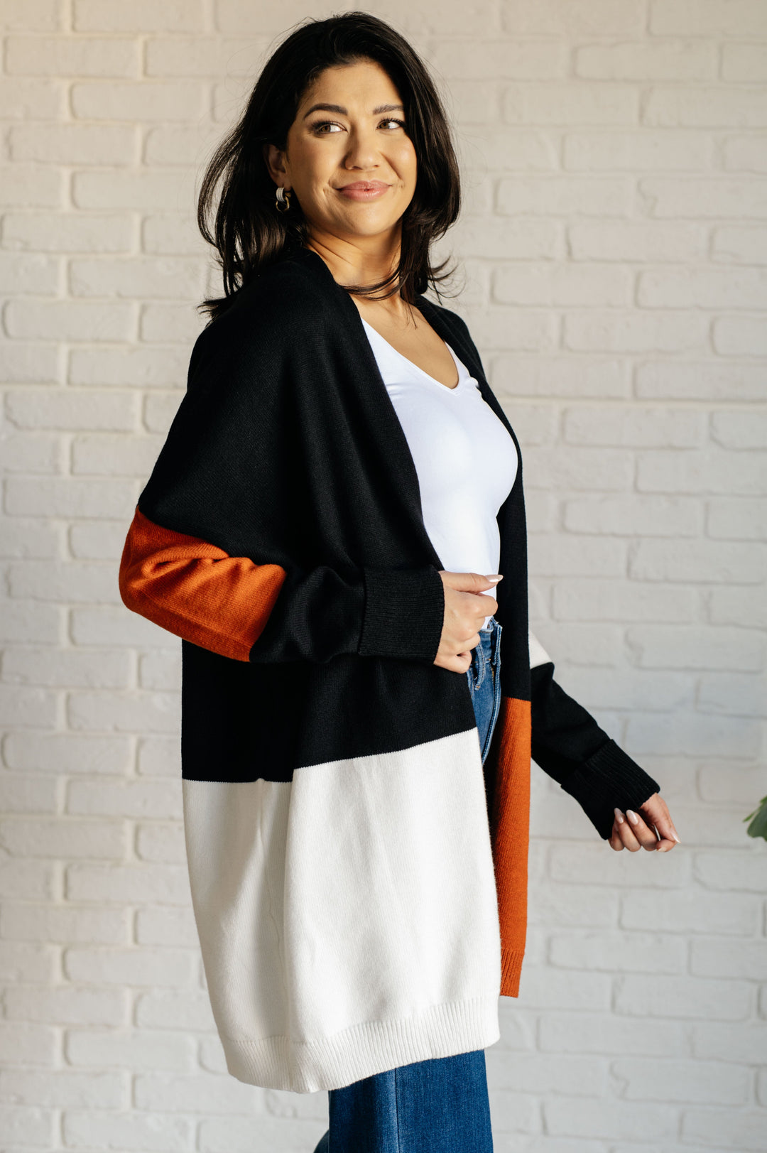 Writer's Block Color Block Open Front Cardigan-Layers-Ave Shops-[option4]-[option5]-[option6]-[option7]-[option8]-Shop-Boutique-Clothing-for-Women-Online