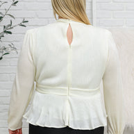 Xanidu Long Sleeve V Neck Blouse in White-Womens-Ave Shops-[option4]-[option5]-[option6]-[option7]-[option8]-Shop-Boutique-Clothing-for-Women-Online