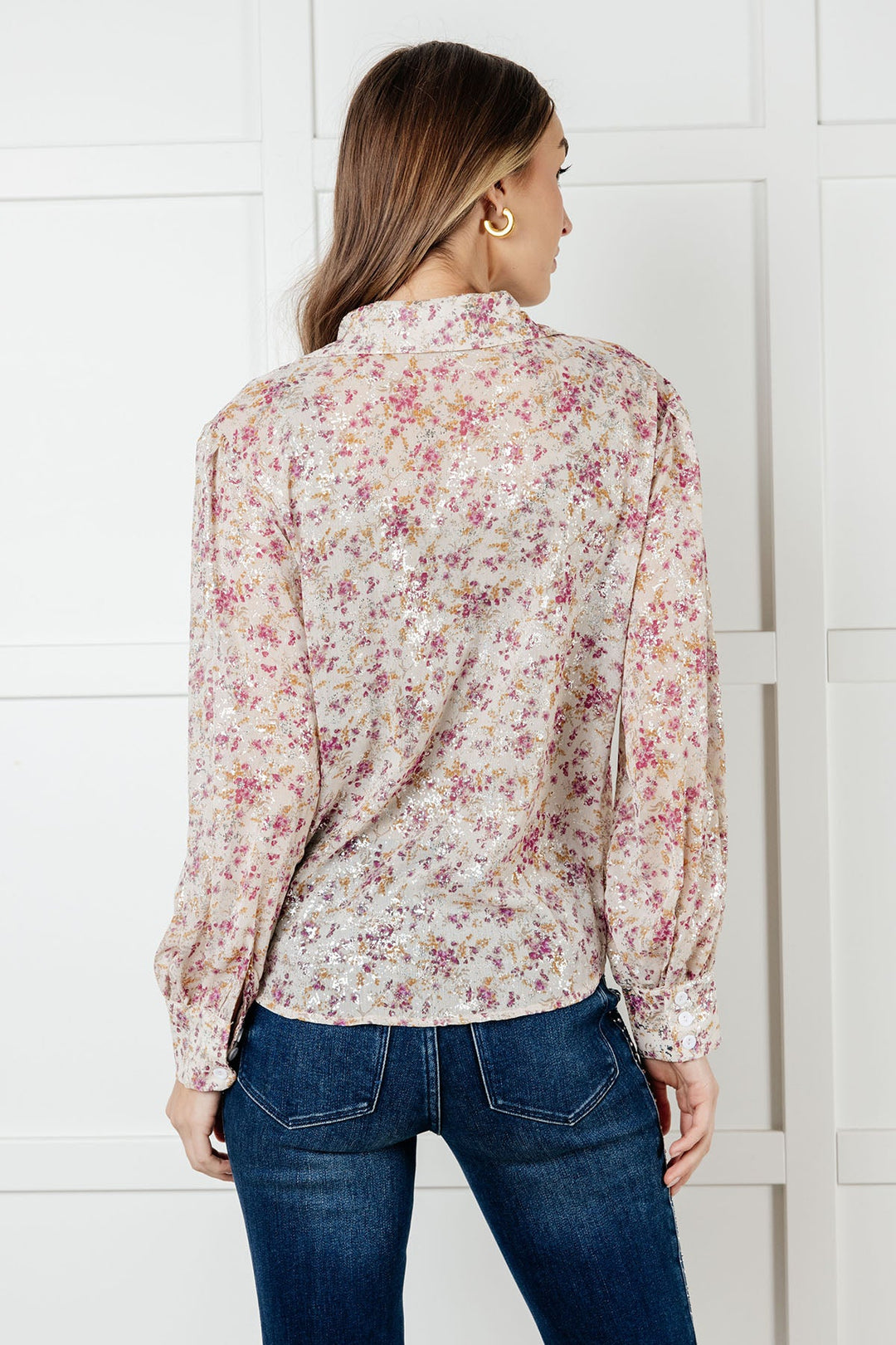 You and I Connect Floral Button Up Blouse-Blouses-Ave Shops-[option4]-[option5]-[option6]-[option7]-[option8]-Shop-Boutique-Clothing-for-Women-Online