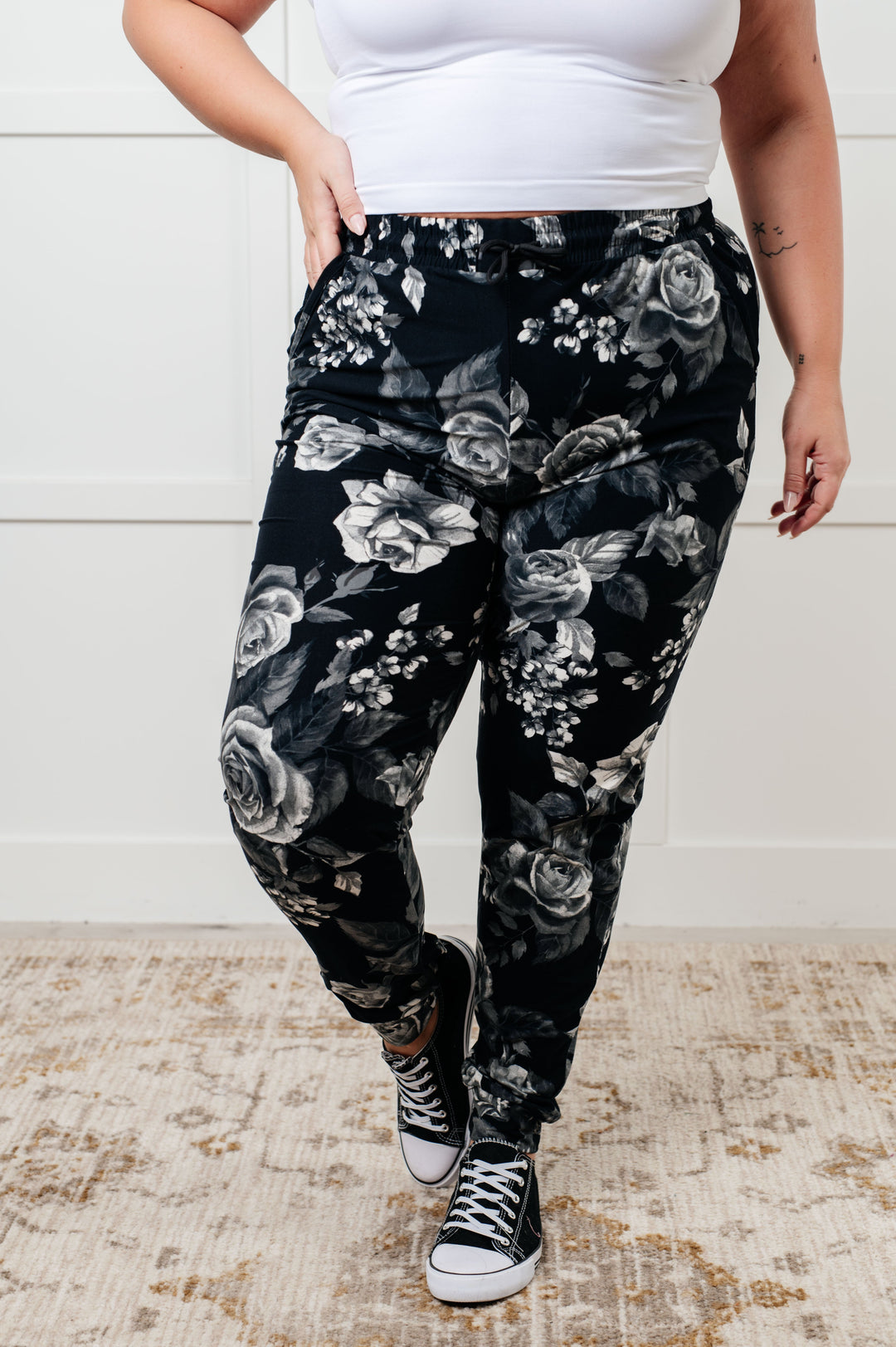 Your New Favorite Joggers in Rose Print-Bottoms-Ave Shops-[option4]-[option5]-[option6]-[option7]-[option8]-Shop-Boutique-Clothing-for-Women-Online