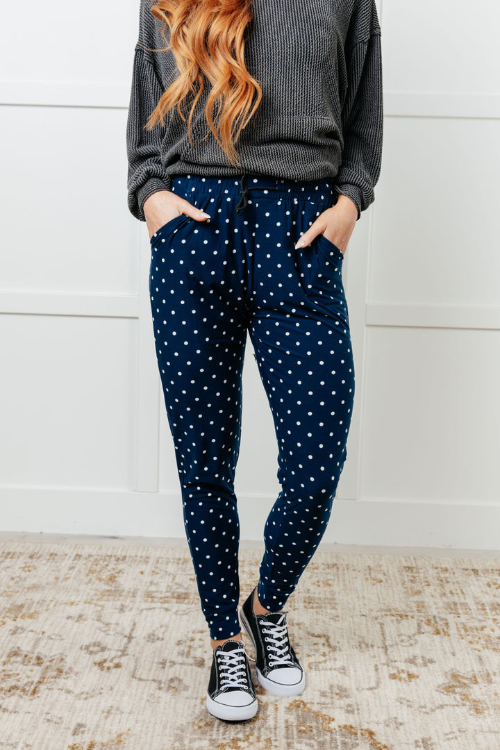 Your New Favorite Joggers in White Polka Dot-Bottoms-Ave Shops-[option4]-[option5]-[option6]-[option7]-[option8]-Shop-Boutique-Clothing-for-Women-Online