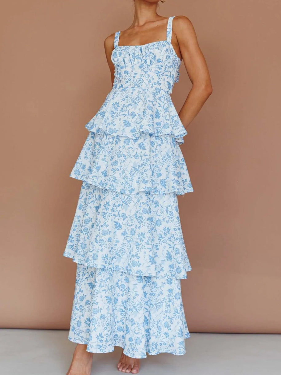Floral Layered Ruffle Dress-Dresses-Trendsi-[option4]-[option5]-[option6]-[option7]-[option8]-Shop-Boutique-Clothing-for-Women-Online