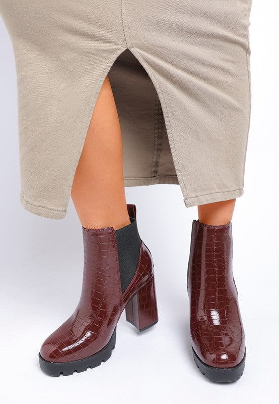 Foxy Faux Leather Croc Chelsea Boots-Rag Company-[option4]-[option5]-[option6]-[option7]-[option8]-Shop-Boutique-Clothing-for-Women-Online
