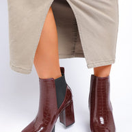 Foxy Faux Leather Croc Chelsea Boots-Rag Company-[option4]-[option5]-[option6]-[option7]-[option8]-Shop-Boutique-Clothing-for-Women-Online
