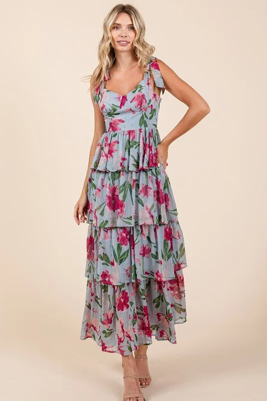 Mittoshop Layered Floral Sweetheart Neck Maxi Dress-Dresses-Trendsi-[option4]-[option5]-[option6]-[option7]-[option8]-Shop-Boutique-Clothing-for-Women-Online