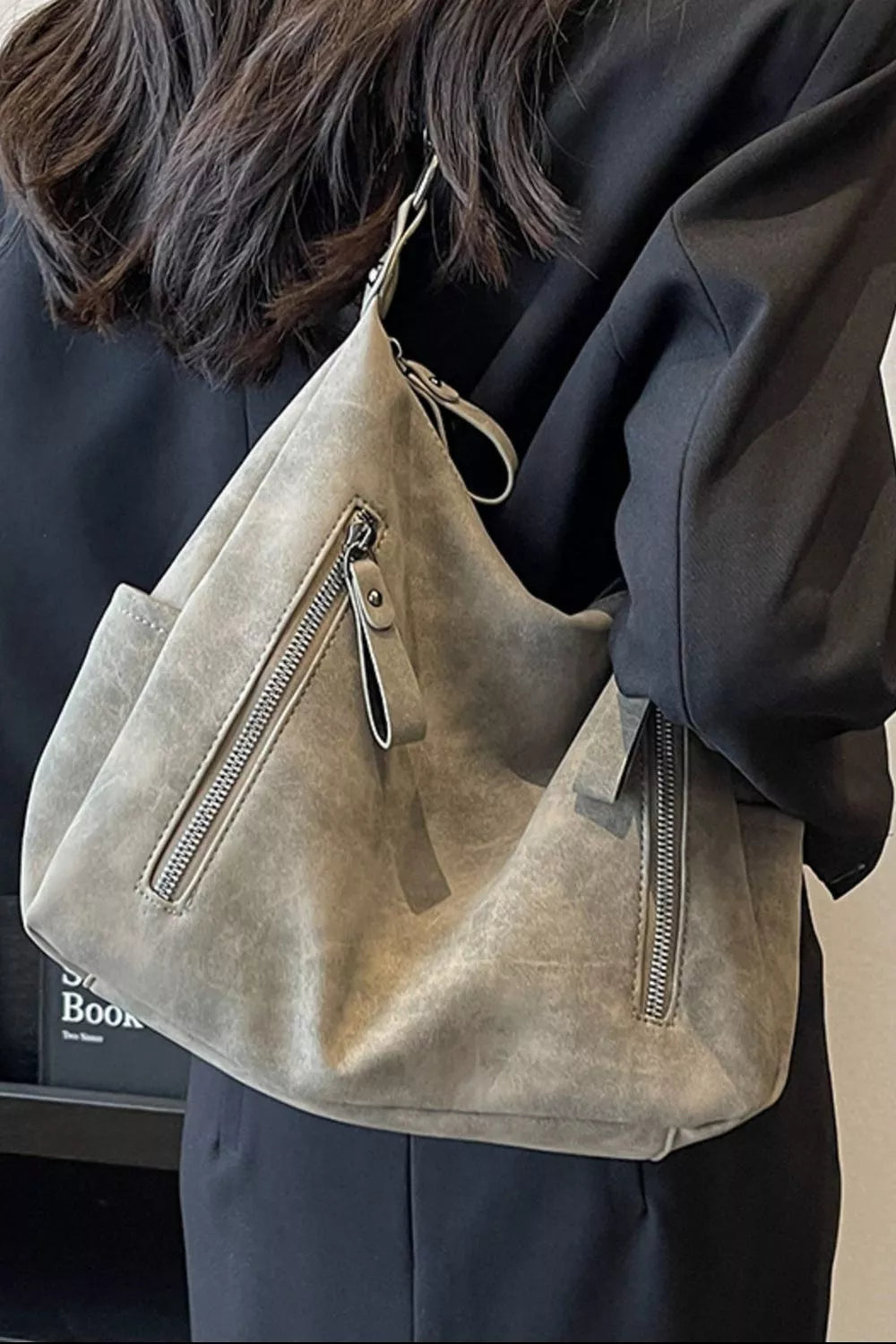 Zipper Details Adjustable Strap Crossbody Bag-Bag-Trendsi-[option4]-[option5]-[option6]-[option7]-[option8]-Shop-Boutique-Clothing-for-Women-Online