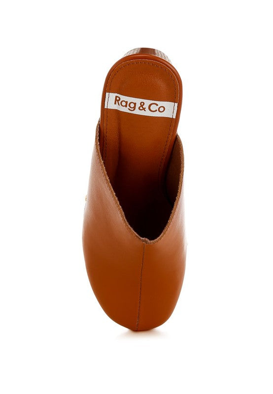Benji Recycled Leather Clogs-Rag Company-[option4]-[option5]-[option6]-[option7]-[option8]-Shop-Boutique-Clothing-for-Women-Online