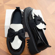 Bow Round Toe Block Heels Loafers-Shoes-Trendsi-[option4]-[option5]-[option6]-[option7]-[option8]-Shop-Boutique-Clothing-for-Women-Online