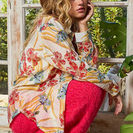 POL Floral Print Button Down Long Sleeve Shirt-Blouses-Trendsi-[option4]-[option5]-[option6]-[option7]-[option8]-Shop-Boutique-Clothing-for-Women-Online