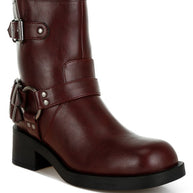 Caribou Harness Detail Biker Boots-Rag Company-[option4]-[option5]-[option6]-[option7]-[option8]-Shop-Boutique-Clothing-for-Women-Online