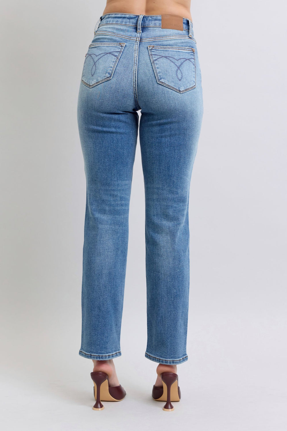 Judy Blue Vintage Wash Thermal Straight Jeans-Trendsi-[option4]-[option5]-[option6]-[option7]-[option8]-Shop-Boutique-Clothing-for-Women-Online