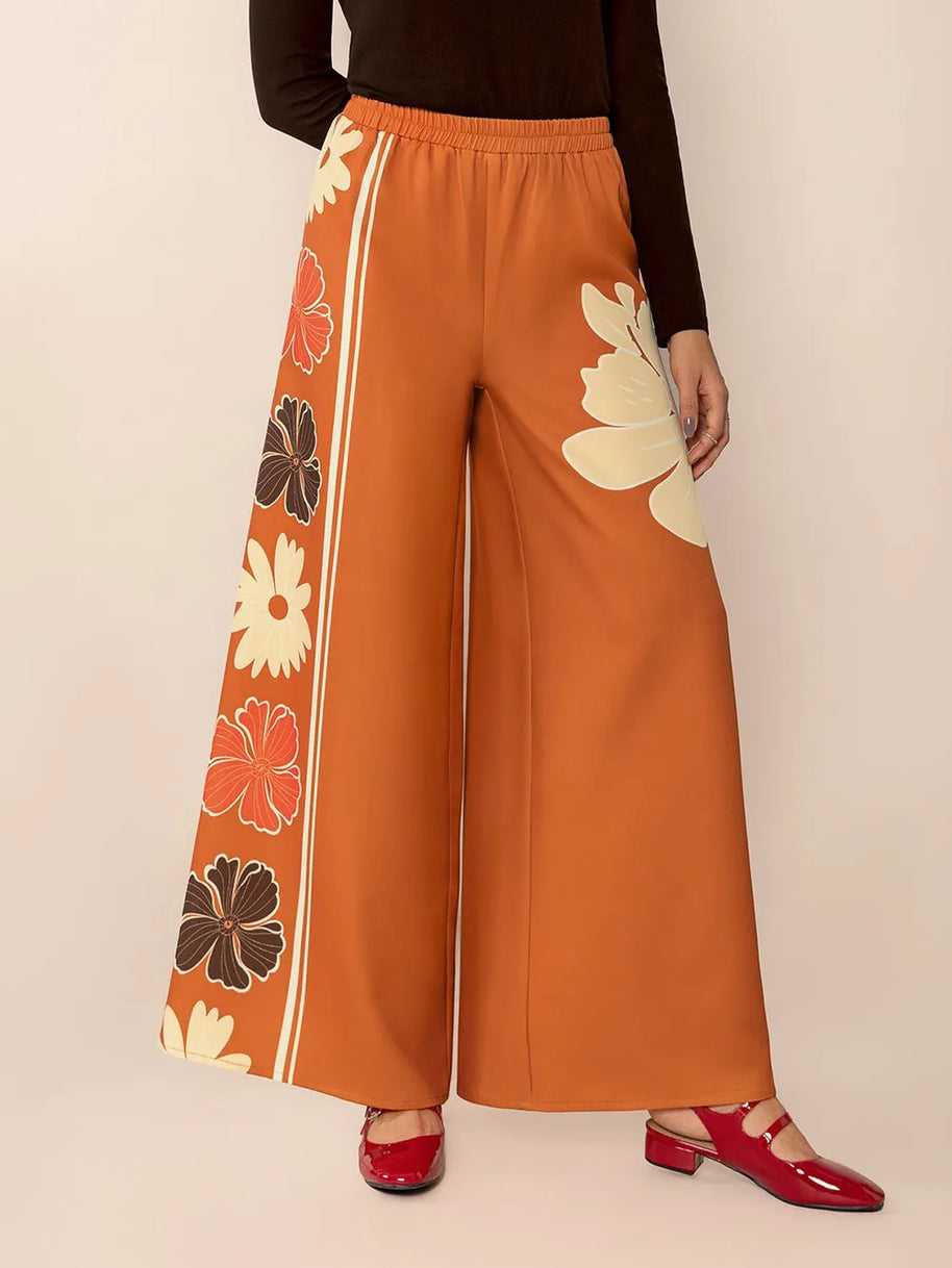 Printed Elastic Waist Wide Leg Pants-Pants-Trendsi-[option4]-[option5]-[option6]-[option7]-[option8]-Shop-Boutique-Clothing-for-Women-Online