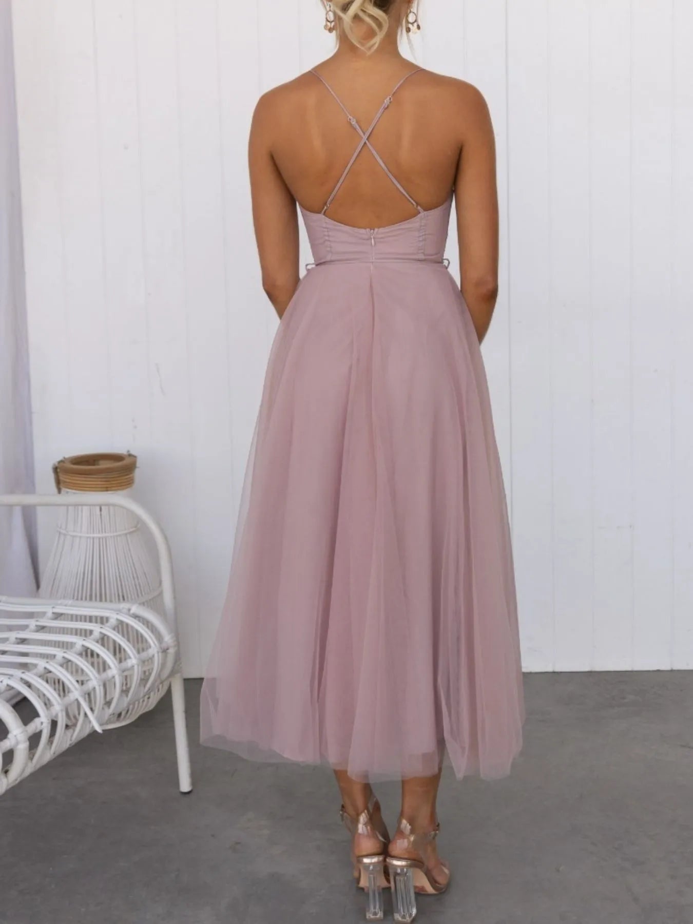 Sweetheart Neck Tulle Midi Dress-Dresses-Trendsi-[option4]-[option5]-[option6]-[option7]-[option8]-Shop-Boutique-Clothing-for-Women-Online