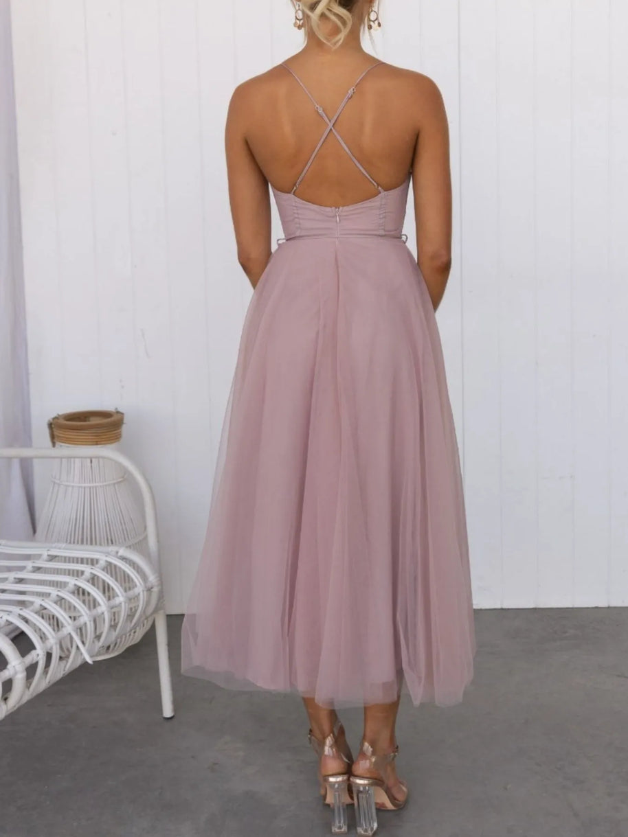 Sweetheart Neck Tulle Midi Dress-Dresses-Trendsi-[option4]-[option5]-[option6]-[option7]-[option8]-Shop-Boutique-Clothing-for-Women-Online