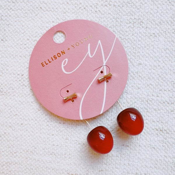 Sweet Cherry Drop Earrings-Ellison and Young-[option4]-[option5]-[option6]-[option7]-[option8]-Shop-Boutique-Clothing-for-Women-Online