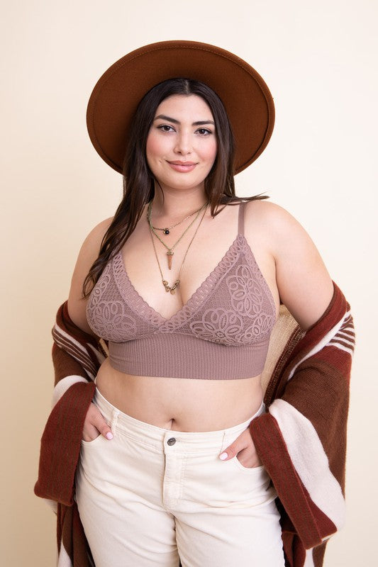 Plus Size Waistband Loop Lace Brami-Leto Accessories-Mocha-XL-[option4]-[option5]-[option6]-[option7]-[option8]-Shop-Boutique-Clothing-for-Women-Online