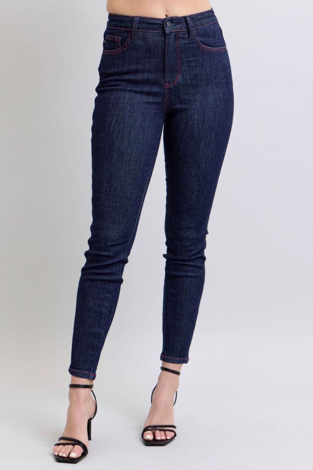 Judy Blue Heart Shaped Back Pockets Skinny Jeans-Trendsi-Dark-0(24)-[option4]-[option5]-[option6]-[option7]-[option8]-Shop-Boutique-Clothing-for-Women-Online