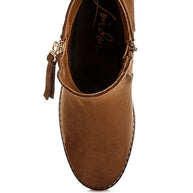 Tigris Microfiber Zipper Boots-Rag Company-[option4]-[option5]-[option6]-[option7]-[option8]-Shop-Boutique-Clothing-for-Women-Online