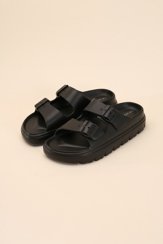 Cairo Buckle Strap Slides-Top Guy Footwear-[option4]-[option5]-[option6]-[option7]-[option8]-Shop-Boutique-Clothing-for-Women-Online