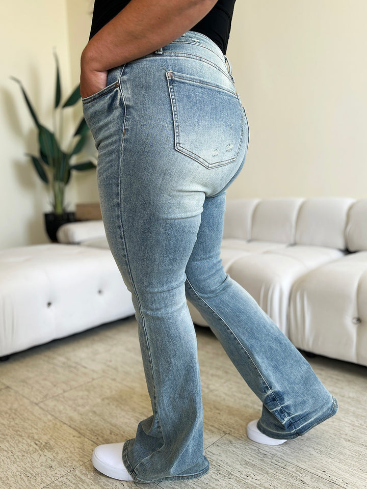 Judy Blue High Waist Flare Jeans-Trendsi-[option4]-[option5]-[option6]-[option7]-[option8]-Shop-Boutique-Clothing-for-Women-Online
