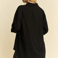 Davi & Dani Crinkled Jacquard Button Down Shirt-Blouses-Trendsi-[option4]-[option5]-[option6]-[option7]-[option8]-Shop-Boutique-Clothing-for-Women-Online