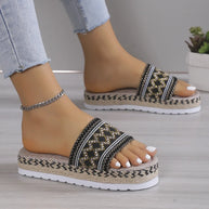 Geometric Weave Platform Sandals-Sandals-Trendsi-[option4]-[option5]-[option6]-[option7]-[option8]-Shop-Boutique-Clothing-for-Women-Online