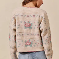 SO ME Floral Pattern Long Sleeve Button Sweater Cardigan-Cardigans-Trendsi-[option4]-[option5]-[option6]-[option7]-[option8]-Shop-Boutique-Clothing-for-Women-Online