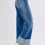 Judy Blue Distressed High Waist Wide Leg Jeans-Trendsi-[option4]-[option5]-[option6]-[option7]-[option8]-Shop-Boutique-Clothing-for-Women-Online