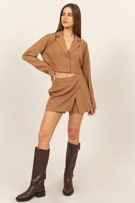 HYFVE Cropped Button-Down Blazer-Crop Tops-Trendsi-[option4]-[option5]-[option6]-[option7]-[option8]-Shop-Boutique-Clothing-for-Women-Online