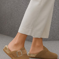 Ratiha Buckle Accent Slip-On Footbed Mules-Rag Company-[option4]-[option5]-[option6]-[option7]-[option8]-Shop-Boutique-Clothing-for-Women-Online