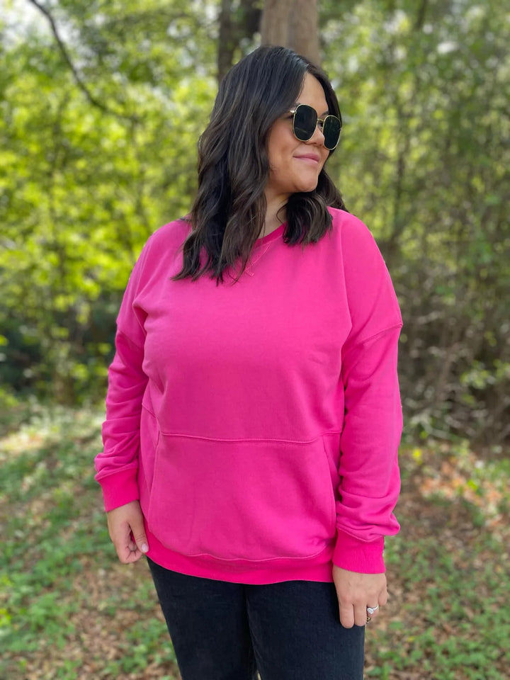 Magnolia Pocket Sweatshirt- 3 Colors-Trendsi-[option4]-[option5]-[option6]-[option7]-[option8]-Shop-Boutique-Clothing-for-Women-Online