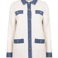 Contrast Trim Button Up Jacket-Coats & Jackets-Trendsi-[option4]-[option5]-[option6]-[option7]-[option8]-Shop-Boutique-Clothing-for-Women-Online