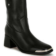 Iliad Genuine Leather Metallic Accent Ankle Boots-Rag Company-[option4]-[option5]-[option6]-[option7]-[option8]-Shop-Boutique-Clothing-for-Women-Online