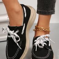 Lace Up Round Toe Sneakers-Sneakers-Trendsi-[option4]-[option5]-[option6]-[option7]-[option8]-Shop-Boutique-Clothing-for-Women-Online