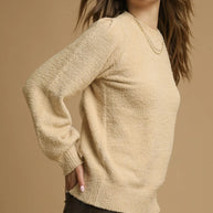 Umgee Textured Long Sleeve Sweater with Ribbed Trim-Sweaters-Trendsi-[option4]-[option5]-[option6]-[option7]-[option8]-Shop-Boutique-Clothing-for-Women-Online