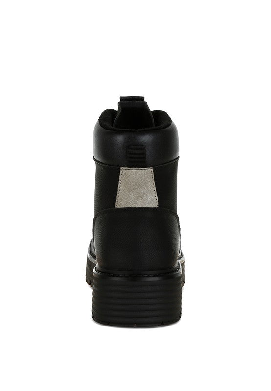 Boskoff Lace-Up Chunky Warm Ankle Boots-Rag Company-[option4]-[option5]-[option6]-[option7]-[option8]-Shop-Boutique-Clothing-for-Women-Online