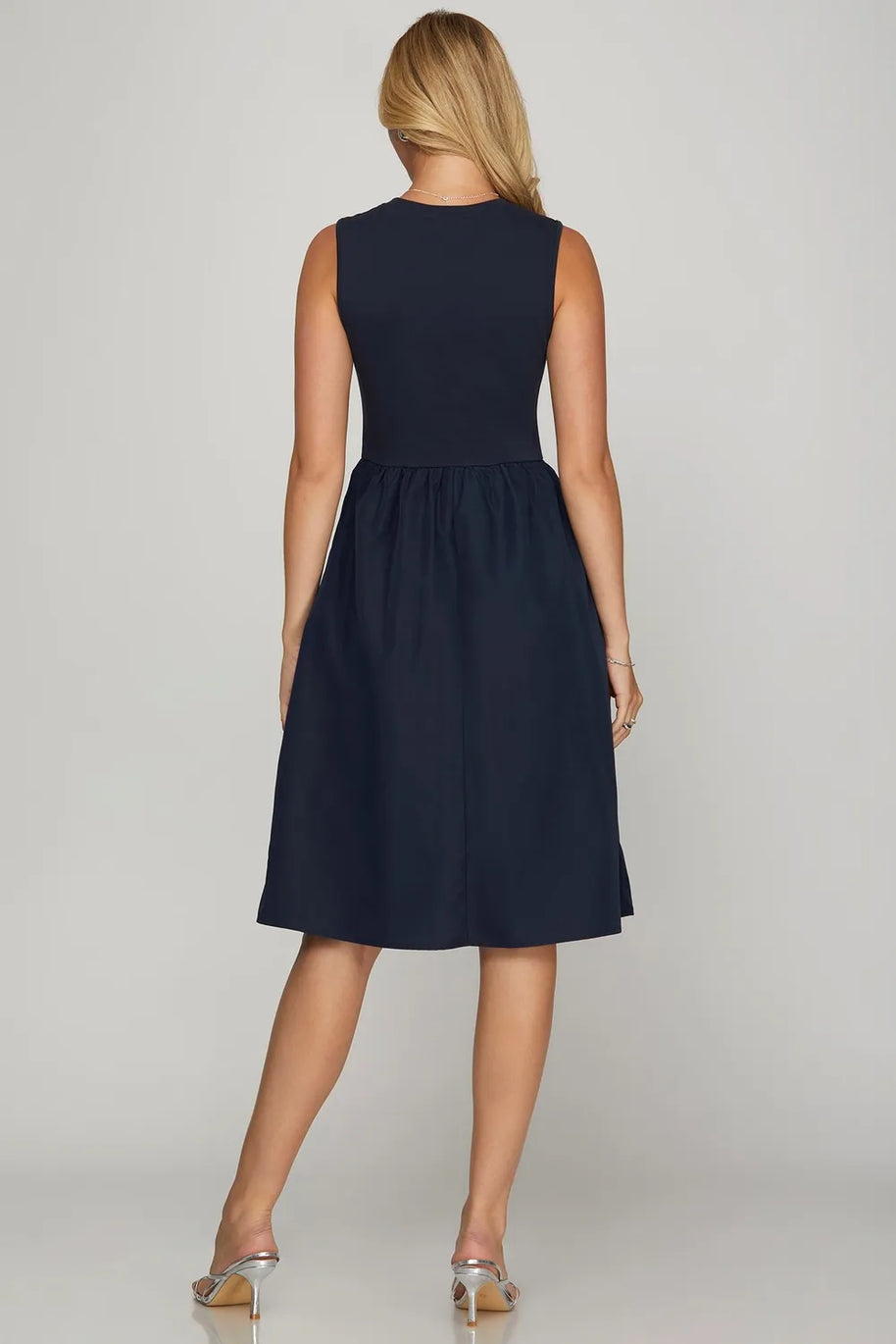 She + Sky Full Size Sleeveless Poplin Woven Midi Dress with Pockets-Dresses-Trendsi-[option4]-[option5]-[option6]-[option7]-[option8]-Shop-Boutique-Clothing-for-Women-Online