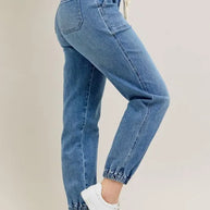 Judy Blue High Waist Denim Joggers-Trendsi-[option4]-[option5]-[option6]-[option7]-[option8]-Shop-Boutique-Clothing-for-Women-Online