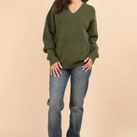 VERY J Seam Detail Drop Shoulder Hooded Sweater-sweater-Trendsi-[option4]-[option5]-[option6]-[option7]-[option8]-Shop-Boutique-Clothing-for-Women-Online