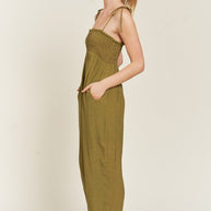 SMOCKED TIE STRAP JUMPSUIT PLUS SIZE-Jade By Jane-[option4]-[option5]-[option6]-[option7]-[option8]-Shop-Boutique-Clothing-for-Women-Online