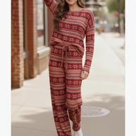 Red Holiday Fair Isle Set-Haptics-[option4]-[option5]-[option6]-[option7]-[option8]-Shop-Boutique-Clothing-for-Women-Online