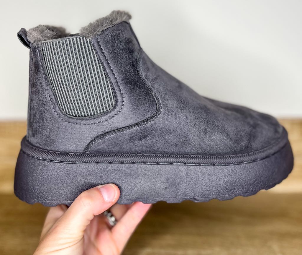 PREORDER: RERUN The Vicki Suede Platform Booties-Womens Shoe-Forever3A.M-Grey-6-[option4]-[option5]-[option6]-[option7]-[option8]-Shop-Boutique-Clothing-for-Women-Online