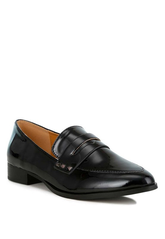 Noshiya Patent Pleather Penny Loafers-Rag Company-[option4]-[option5]-[option6]-[option7]-[option8]-Shop-Boutique-Clothing-for-Women-Online