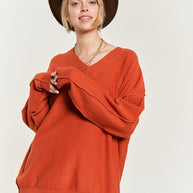 V-NECK OVERSIZED SWEATER PLUS SIZE-Jade By Jane-[option4]-[option5]-[option6]-[option7]-[option8]-Shop-Boutique-Clothing-for-Women-Online