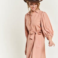 SOLID BUTTON DOWN DRESS PLUS SIZE-Jade By Jane-[option4]-[option5]-[option6]-[option7]-[option8]-Shop-Boutique-Clothing-for-Women-Online