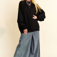 Davi & Dani Round Neck Raglan Sleeve Sweatshirt-Sweatshirts-Trendsi-[option4]-[option5]-[option6]-[option7]-[option8]-Shop-Boutique-Clothing-for-Women-Online